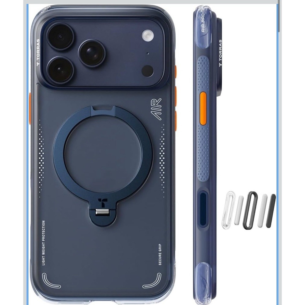 TORRAS Ostand Q3 Air‎ for iPhone 17 Pro Case 6.3'' with Stronger Magnetic Stand
